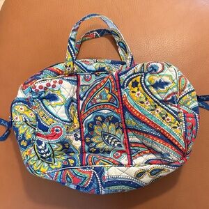 Vera Bradley Quilted Paisley Print Small Tote Bag in Blue & Yellow